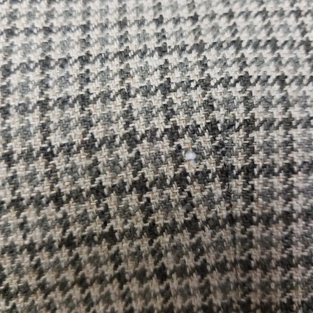 VINTAGE Ralph Lauren Chaps Jacket Men 42 Beige Blazer Coat Silk Wool Houndstooth